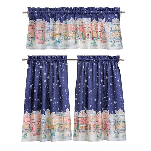 Maison d' Hermine 100% Cotton Kitchen Curtain Set for Windows - Rod Pocket