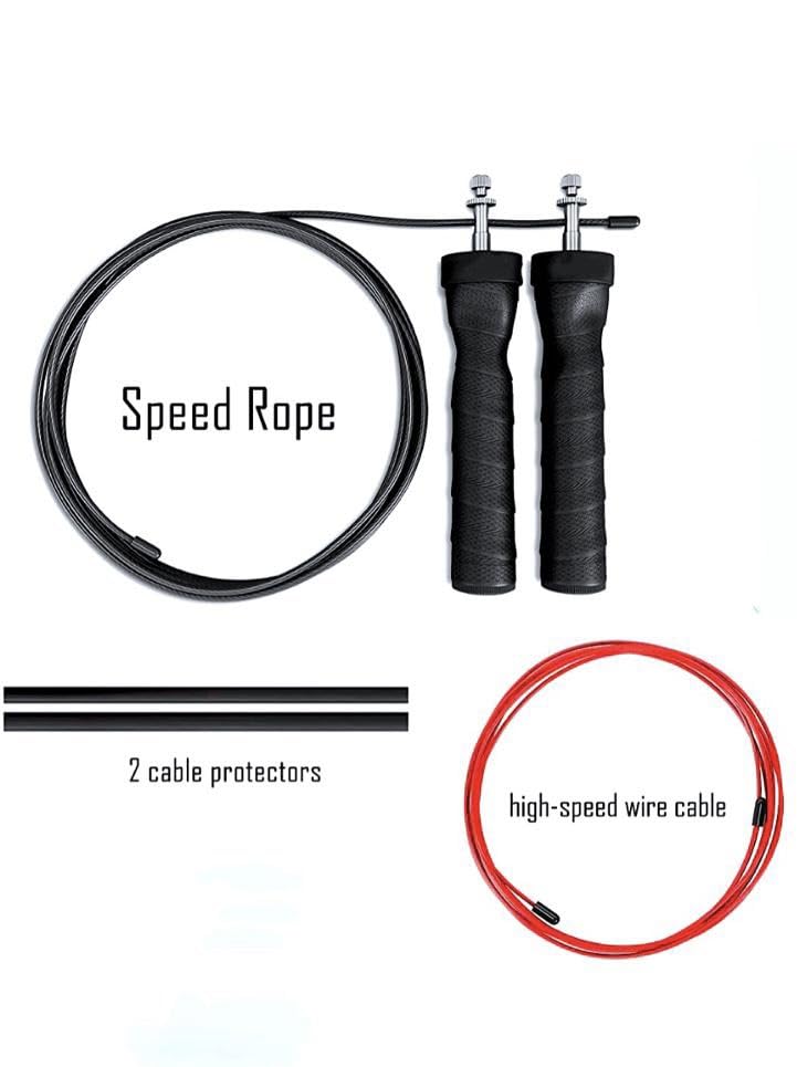 Muza Skipping Rope, Jump Rope for adult Tangle-Free Rapid Speed Skipping Rope Cable with Ball Bearings,for Women Men - Image 3