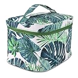 Impression tendance : la trousse de toilette de voyage a un design unique imprimé feuille de tortue, qui est tendance et plein d'atmosphère naturelle, adaptée pour les femmes de tous âges. Que ce soit à la maison ou en voyage, il peut ajouter un style frais et beau à vous.