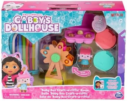 69300 Gabbys Dollhouse Baby Box Cat Craft-a-Riffic Room Gabby Kedi Riffic Odası - Görsel 1