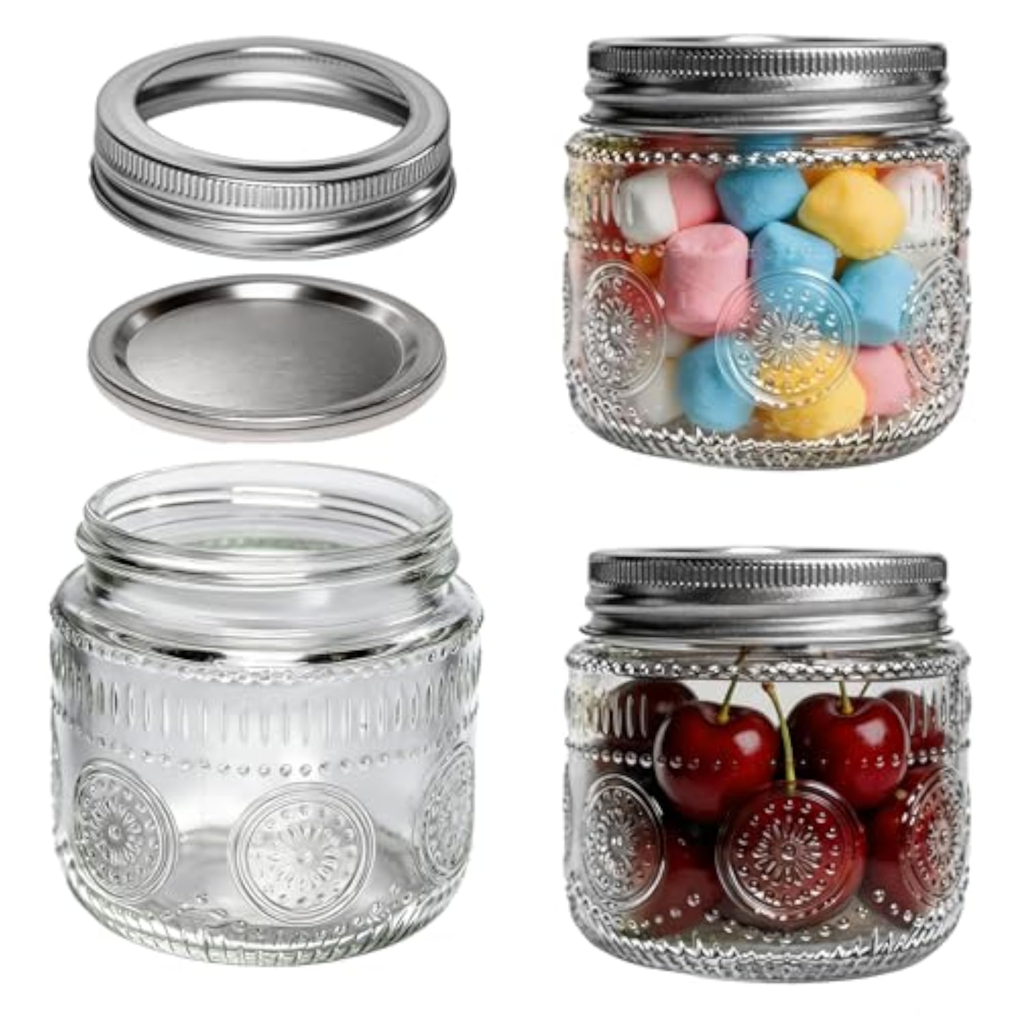 8oz Mason Jars (2 Pack) for Storage