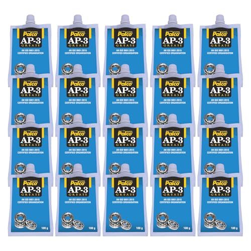 Image of PALCO AP-3 GREASE Pouch 100g (Pack of 20) Multipurpose Water Resistant & Chassis Bearing Lithium Base Anti Corrosion Grease for Car Cycle Bike Chain Lube NLGI-3 Long Lasting Lubricant