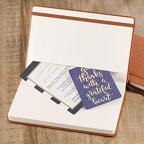 Ruled Notebook/Journal - Plain/Classic Notebook/Journal, 8.4" X 5.3", Leather Hardcover Notebook Banded with Exquisite Inner Pocket, Premium Thick Paper, Elastic Closure, for School, Office & Home