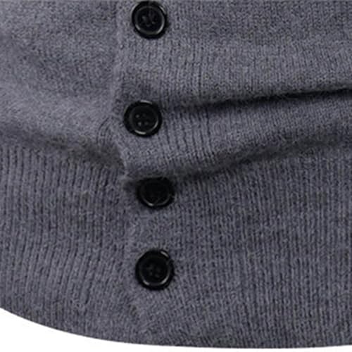 Cardigan hombre invierno con botones cuello en v y bolsillos 4