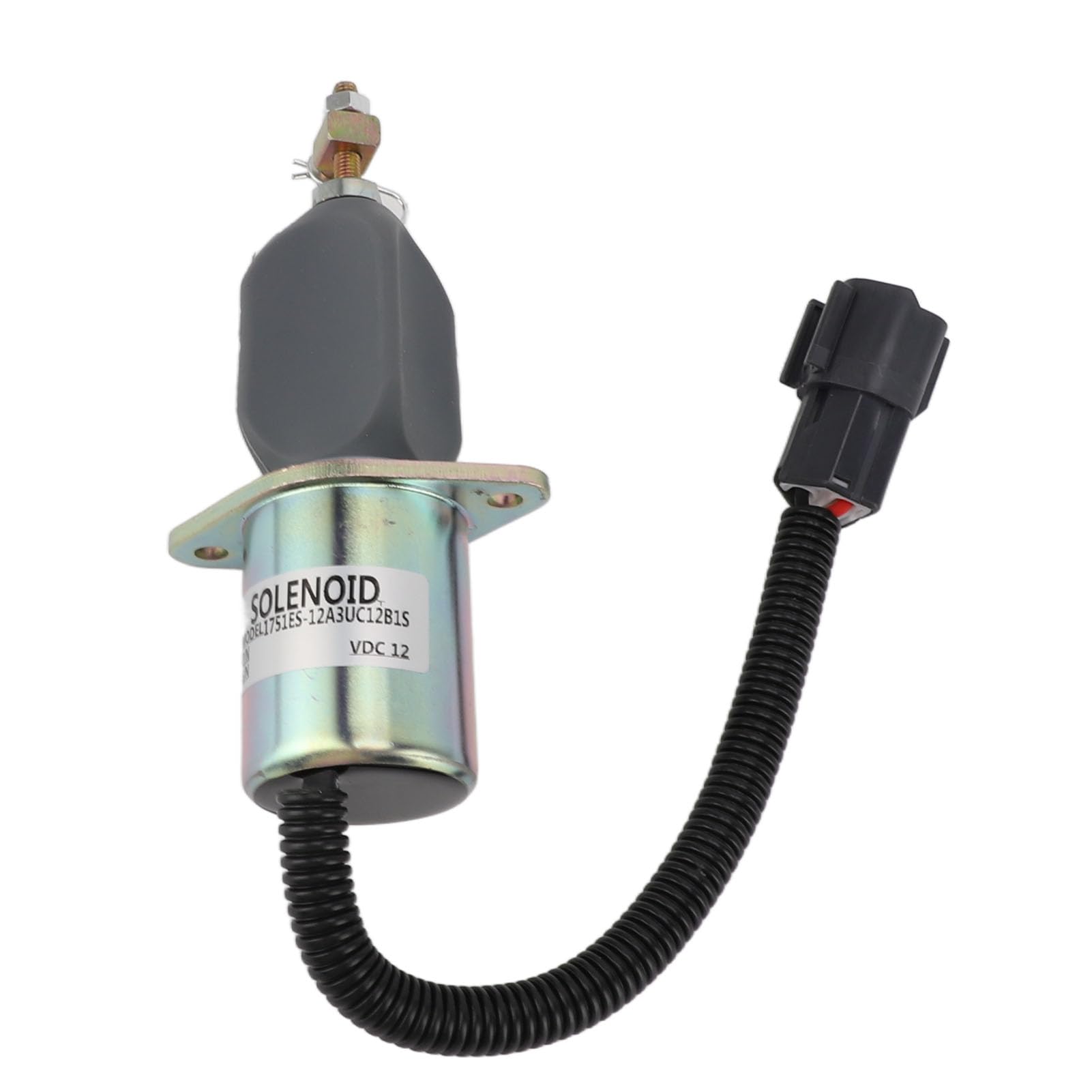 Solenoide de Cierre de Combustible de 12 V 1751ES 12A3UC12B1S Válvula Solenoide de Parada de Corte de Combustible Precisa para Motor Generador