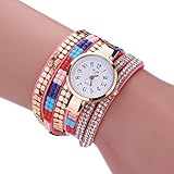 Categoría de producto: Reloj Powzz ornament Smartwatches Reloj De Pulsera para Mujer Colorido Acrílico Mosaico Reloj De Pulsera para Mujer @Pink
