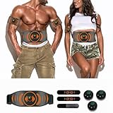ABS Stimulator, Ab Machine, Abdominal Toning Belt Muscle Toner Fitness Training Gear Ab Trainer Equipment for Home… Black