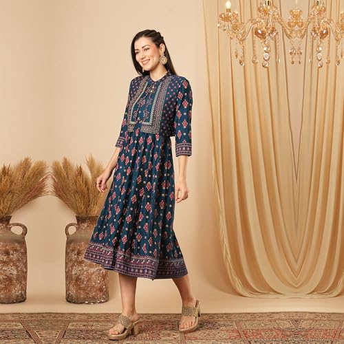 Image of Globus Women Ethnic Dress (GS565942 Maroon S)