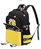Generico Sac à dos Trolley pour enfants avec 6 roues, style Pikachu, sac à dos scolaire multifonctionnel, noir et jaune #3