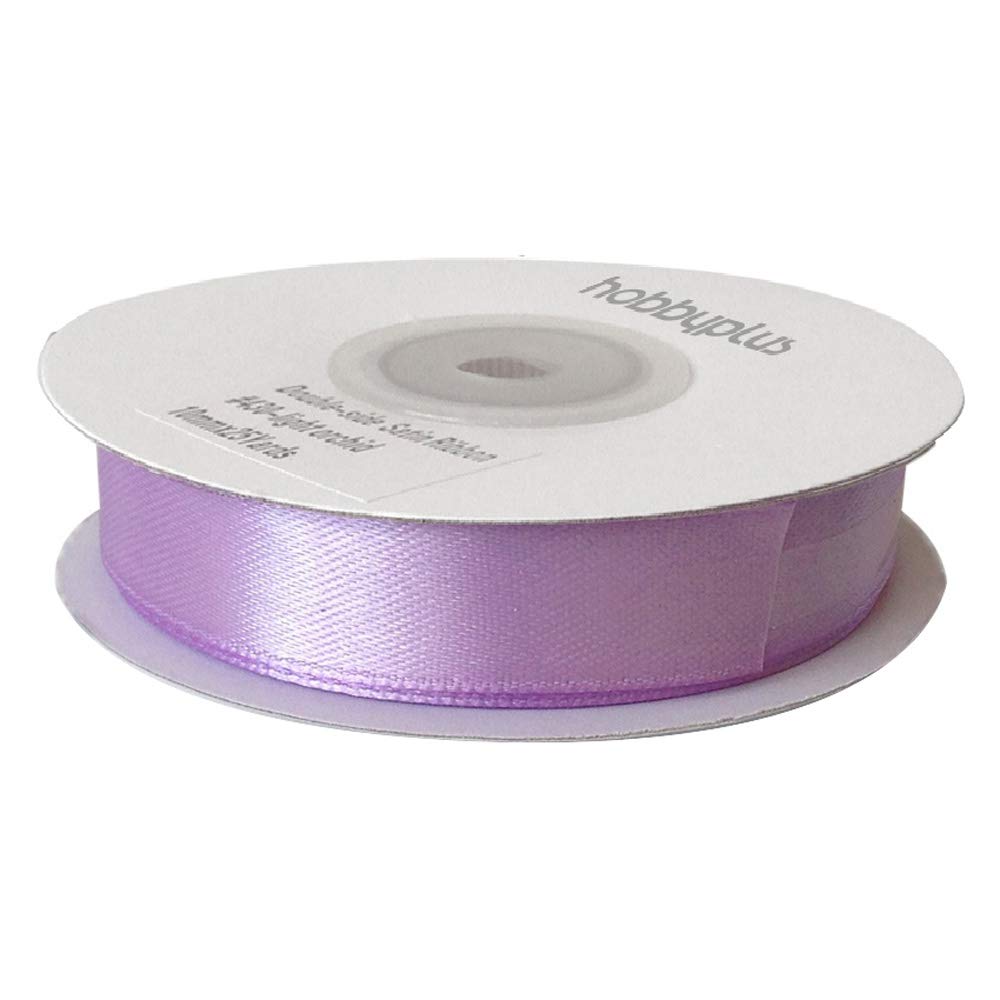 Www.hobbyplus.co.uk #430-Lilac 22Meters Double Sided Satin Ribbon. Choose Width 10Mm 15Mm 20Mm (, 15Mm Width)
