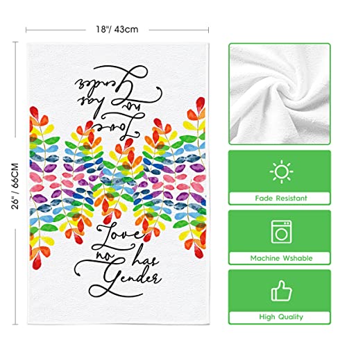 Artoid Mode Buffalo Plaid Love Heart Lgbt Home Kitchen Dish Towels, 18 X 26 Inch Ultra Absorbent Coffee Tea Bar Hand Towels Bathroom Gift For Cooking Baking Set Of 2 #TOP5