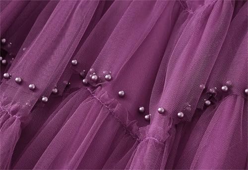 Women's Beaded Mesh Skirt, Fairy Tiered Heavy Maxi2