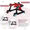BABY JOY 4-in-1 Baby Walker, Foldable Activity Walker with Adjustable Height & Speed, Music, Lights, Anti-Rollover, Toddler Push Walker, Baby Walker with Wheels for Boys Girls 6-18 Months (Red) #5