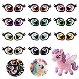 MUCUNNIA 11 Pairs 30mm Embroidered Eyes for Amigurumi, Embroidered Colored Eyes for Crafts, Amigurumi Puppet Teddy Bear Crochet Toy Plush Animal Making