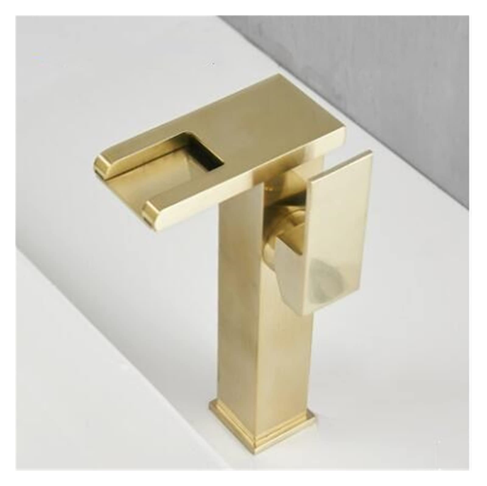 Robinet de lavabo LED en laiton brossé pour une salle de bains moderne et élégante