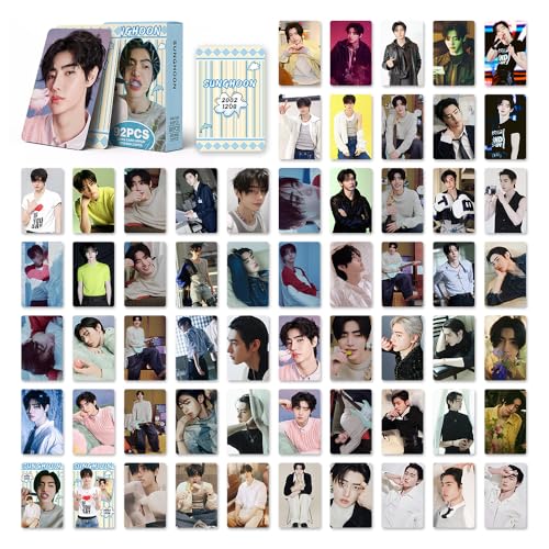 92 PCS Photocards 60 PCS Lomo Cards Set 32 PCS Stickers Postcard Gift Merchandise for Boys and Girls (SUNGHOON)
