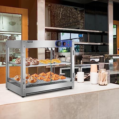 Rovsun FOOD WARMER DISPLAY-1 2-Tier Food Warmer, 800W Commercial Food Warmer Display Electric Countertop Food Pizza Warmer thumb #7