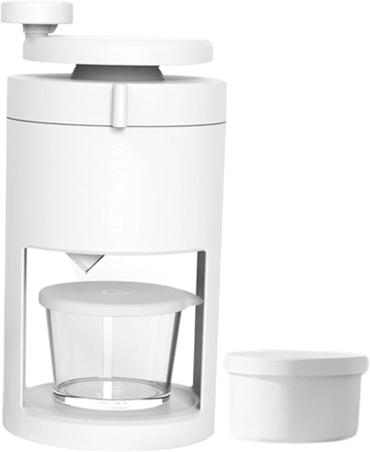 POPETPOP Manual Ice Shaver Hand Operated Fine Crushed Ice Machine for Home Use Blades Gadget Fruits and Veggies