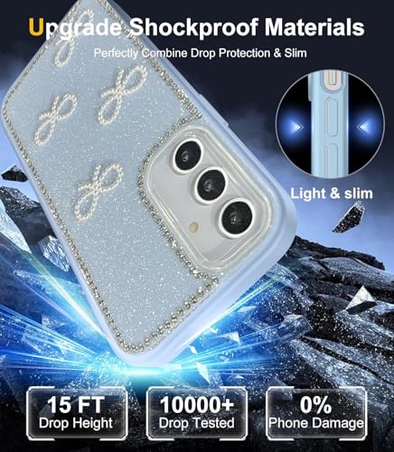 Image of DIZORO for Samsung A55 Case,Cute Bow Tie Aesthetic Phone Case,Trendy Hard IMD Shockproof Protective Bumper Designer Phone Back Cover for Women Girls Sierra