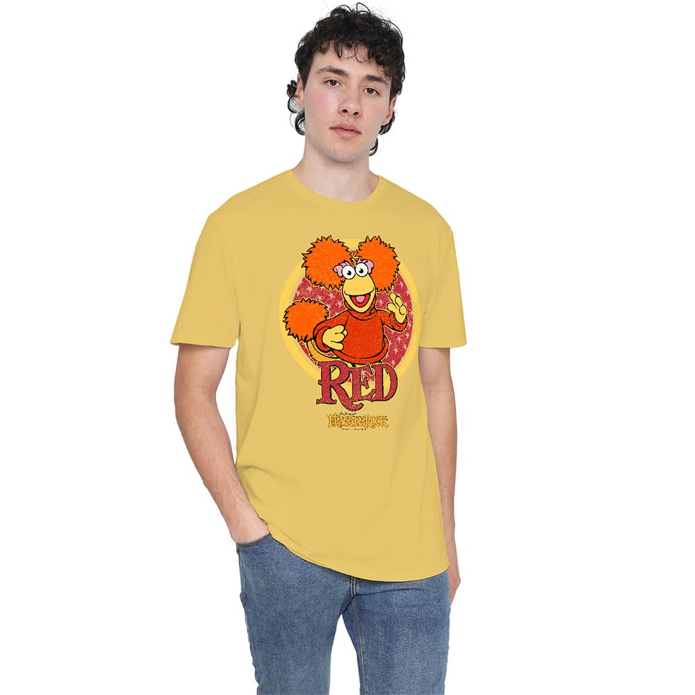 Fraggle Rock Red Circle Unisex T Shirt, Banana, Small