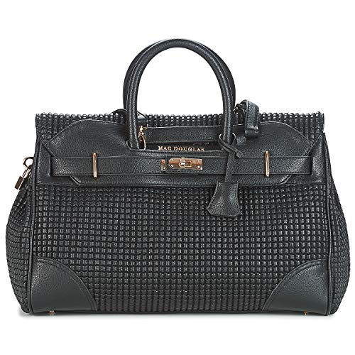 Mac Douglas - Grand Sac à Main Noir - Le PYLA de la collection BRYAN - Taille S : 40,5 * 26 * 17,5 cm - 2 compartiments à Soufflet - 3 poches intérieure dont une...