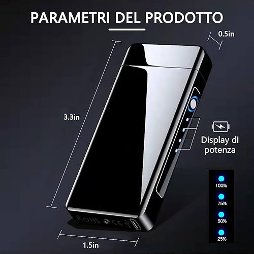 Miniatura 2 de YOZWOO Encendedor eléctrico recargable, encendedor de arco de llama de alta potencia, encendedores USB con indicador de batería LED, encendedores