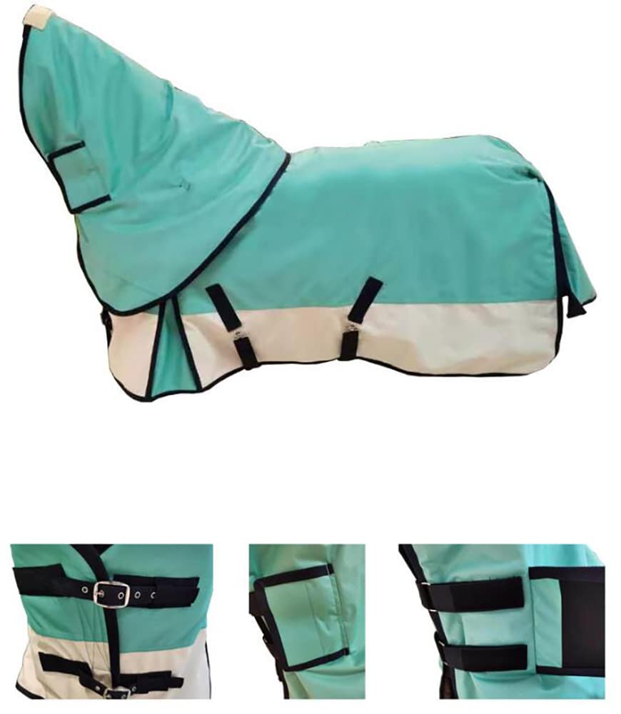 Coperta per Cavalli Invernale Coperta da Paddock per Cavallo TurnoutMorbido e Caldo Coperta Paddock Horses Cotone Invernale(Size:145CM)