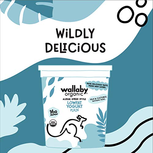 Wallaby Organic Aussie Greek Nonfat Yogurt, Plain, 32 Oz. Usda Organic #TOP3