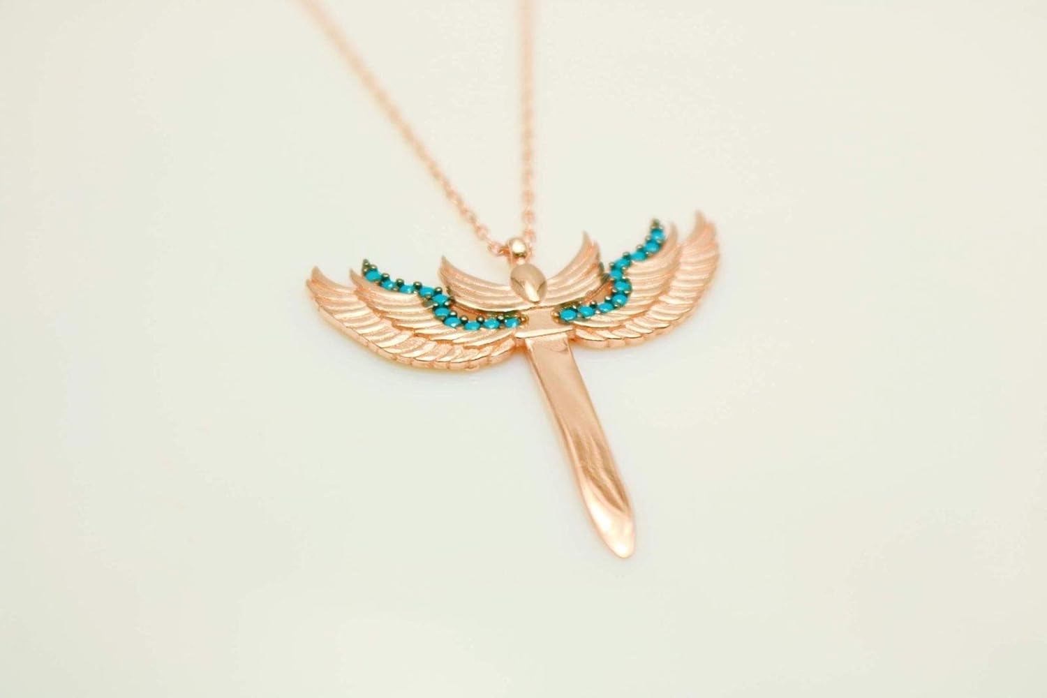 Spiritual Protection Necklace, Archangel Michael’s Sword Rose Gold Sterling Silver, Adjustable Chain, Unique Spiritual Gift for Angel Lovers - Image 7