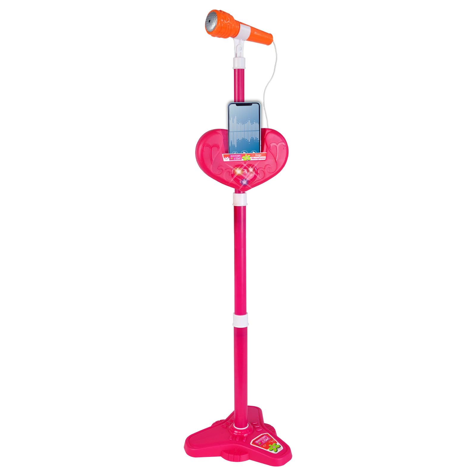 Bontempi | WirelessStage Mic - Microfono da Palco Wireless per Esibizioni Senza Limiti, Rosa, 210x210x1000 mm