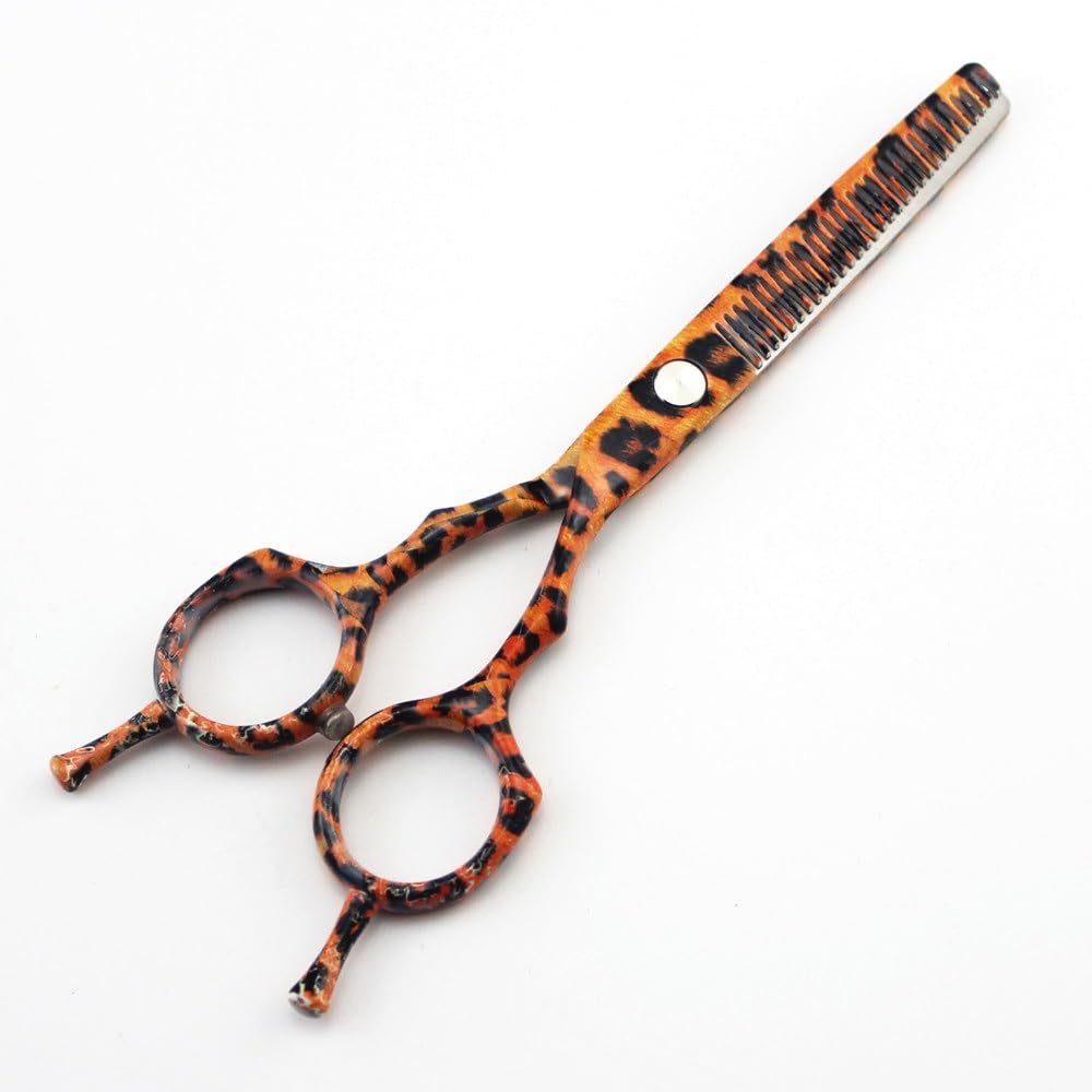 Tijeras para Cortar el Cabello, Tijeras Profesionales de cerámica de Leopardo de Acero JP 440c de 5,5 Pulgadas para Cortar el Cabello, Tijeras de peluquería, Juego de Tijeras de peluquería