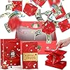 16 cajas de regalo sorpresa para dinero, caja emergente plegable con confeti, Navidad y cumpleaños 2025 (rojo)