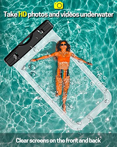 Vacto Waterproof Phone Pouch, Ipx8 Waterproof Phone Case, Cell Phone Waterproof Bag, Cellphone Dry Bag Compatible With Iphone 13 12 11 Pro Max Xs Xr X, Galaxy S22 S21 S20 S10 Up To 6.8"(3 Pack) Black #TOP3