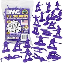 BMC Plastic Army Women - 36pc Purple Female Soldier Figures - Made in USA