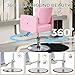 EITPETPORT Salon Chair for Hair Stylist with 350Lbs Heavy-Duty Hydraulic Pump, 360° Swivel Barber Chair, Adjustable Height Styling Chair for Beauty Salon, Tattoo, Spa, Cotton Candy Pink