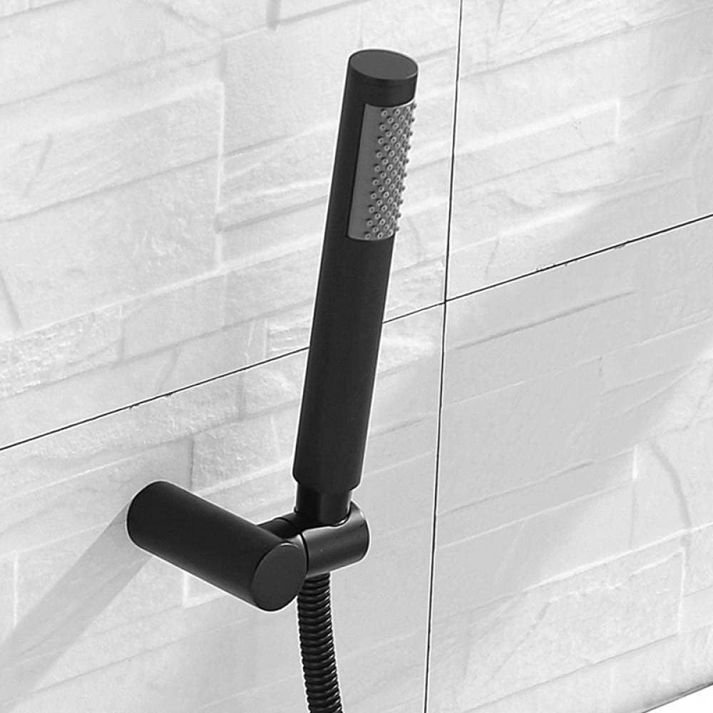 Shower Head High Pressure Hand Held Shower Head Black Bathroom Wall Mount Brass Shower Sprayer Set with Hose Shower Holder Showerhead