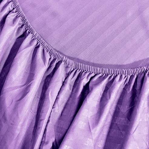 JÁCLER King 4 Piece Sheet Set- Microfiber Bedding - Bed Sheets - Extra Soft - Easy Fit - Breathable & Cooling Sheets - Comfy, Wrinkle, Fade - Stain Resistant– Stripe Lavender