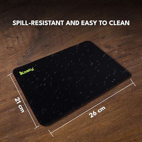 Image of Ultra-Smooth Medium Size 260mm x 210mm, 3mm Thick Mousepad with Durable Stitched Edges, Non-Slip Rubber Base, Spill-Resistant, Perfect for Professional Work & Gaming