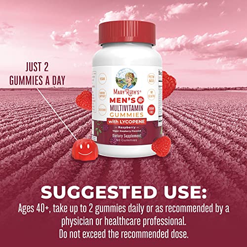 Maryruth's Multivitamin For Men 40+ | Sugar Free | Vegan Mens Vitamins | Immune Support Daily Men's Multivitamin | Gummy Vitamins For Men | 60 Count #TOP4