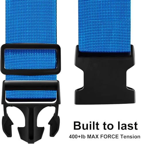 Image of Luggage Straps for Suitcases TSA Approved-2 Pack Bright Personalized Luggage Belt Strap for Suitcase /Carry On Bag Luggage Accessories for Travel (SkyBlue)