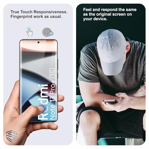 Image of TPU hydrogel Edge to Edge Screen Protector Guard For Redmi Note 13 Pro Plus (6.73 Inch) With Installation Kit | Fingerprint Compatible | Edge to Edge Coverage