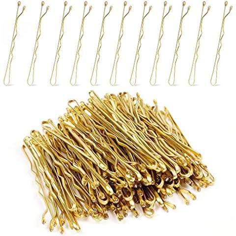 XYGK 100 PCS Set Bobby Pins Metal Hair Pins with storage box for Women Girls(Blonde) Cover