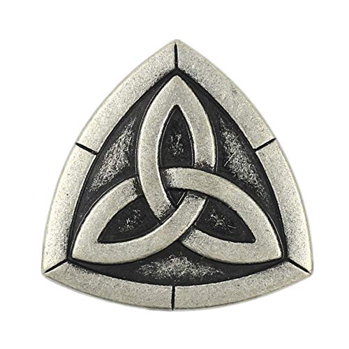 Bezelry 12 Pieces Triangle Celtic Trinity Knot Metal Shank Buttons.