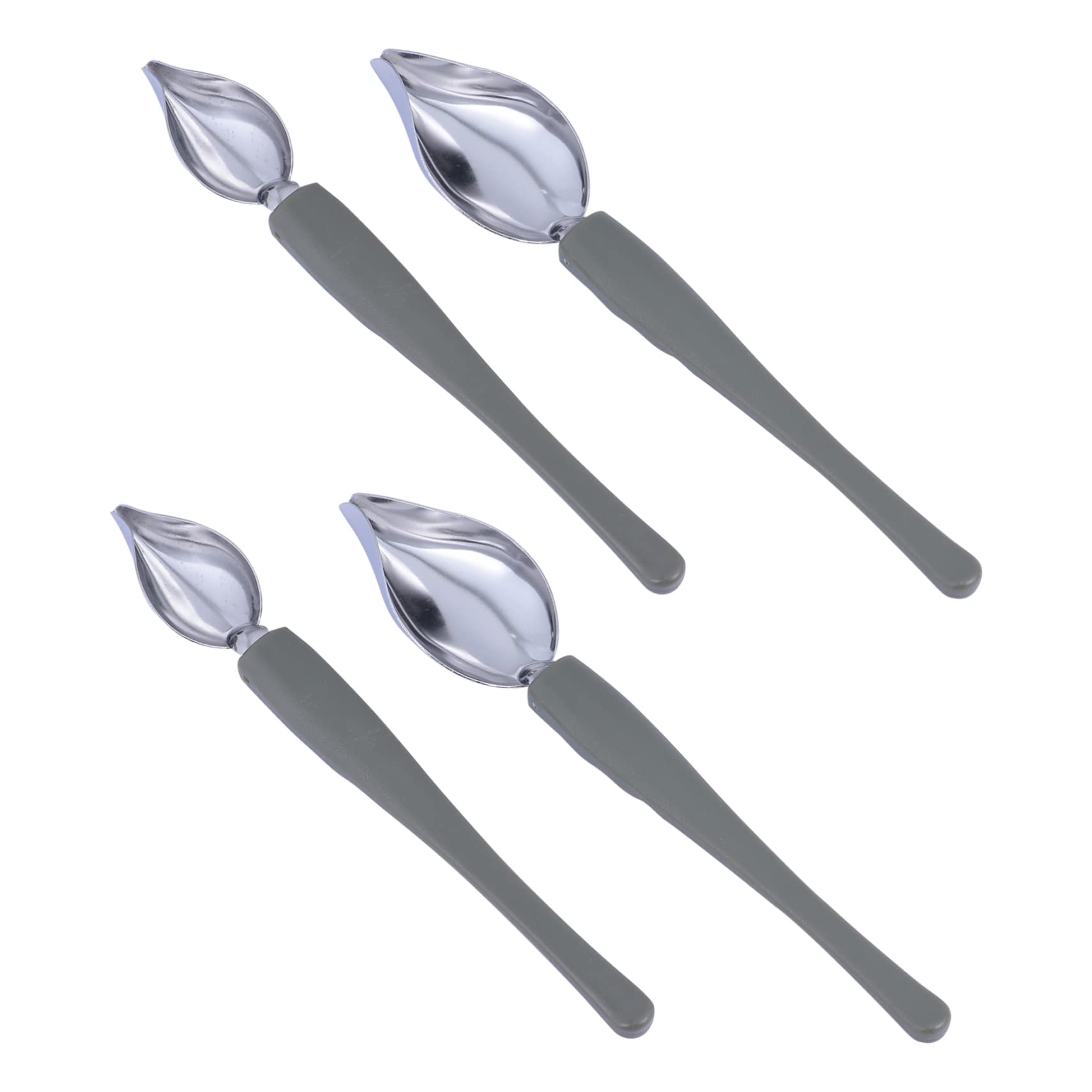 ABOOFAN 4Pcs Kitchen Saucier Spoon Painting Spoon for Culinary Decoration Sauce Plating and Dessert Art Easy to Clean Kitchen Accessories