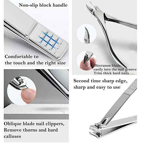 WSNDM Set Manicure Professionale 12 Pezzi con