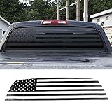 Rear Back Window American Flag Window Decal Sticker Fit for Toyota Tundra 2007-2021 Aunginsy Rear Back Window Decal American Flag Vinyl Sticker Matte Black Exterior Decal Decorative DIY Accessories