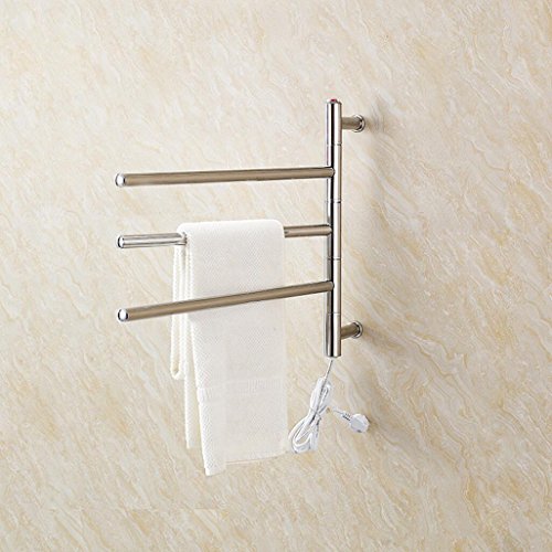 Radiador toallero eléctrico giratorio de acero inoxidable para secado rápido de pared 2