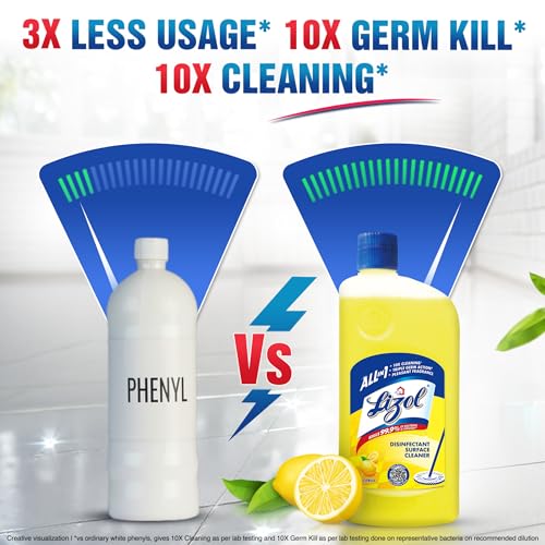 Image of Lizol Kitchen Cleaner Spray - 450ml (Pack of 2) + 1 Free Scotch-Brite Sponge Wipe & Lizol Disinfectant Surface & Floor Cleaner Liquid, Citrus - 1 Litre