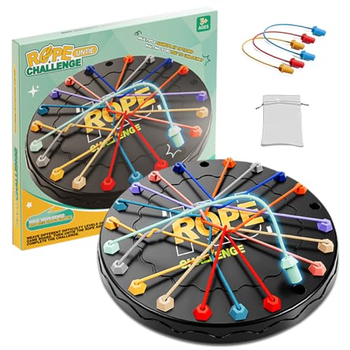 Seil lösen Spiele, Brainy Knoten Seil Entwirren Spiel, Seil Puzzles Spiel Brettspiel, Bunte Verdrehte Seil Puzzle Spiel, Geduldspiele Für Kinder, Kinder Dekompression Spielzeug