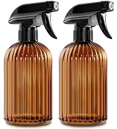 GMISUN Amber Glass Spray Bottles for Cleaning Solutions, Brown Ribbed Spray Bottles for Cleaning,...